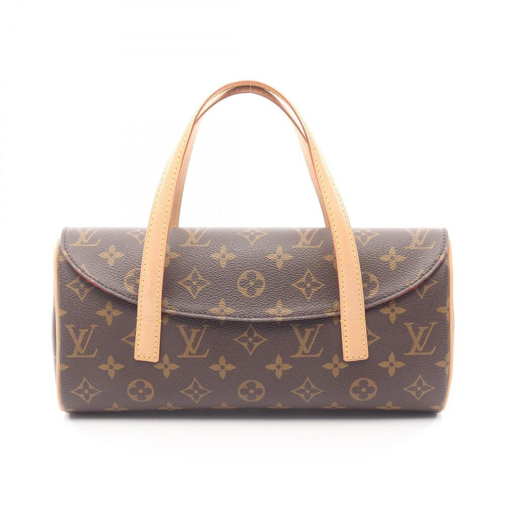 Louis Vuitton Sonatine Handbag canvas leather Monogram brown